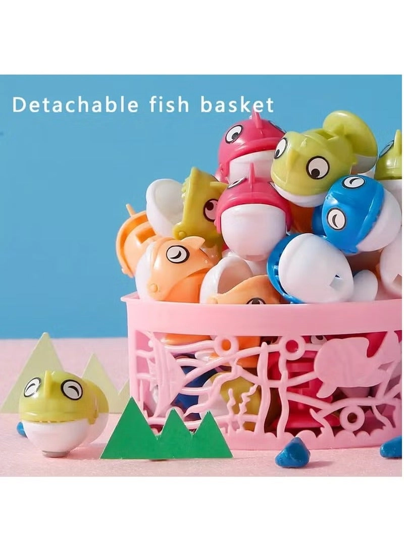 Magnetic Fishing Games Set - Toddler & Kids 45 Fish, 4 Poles