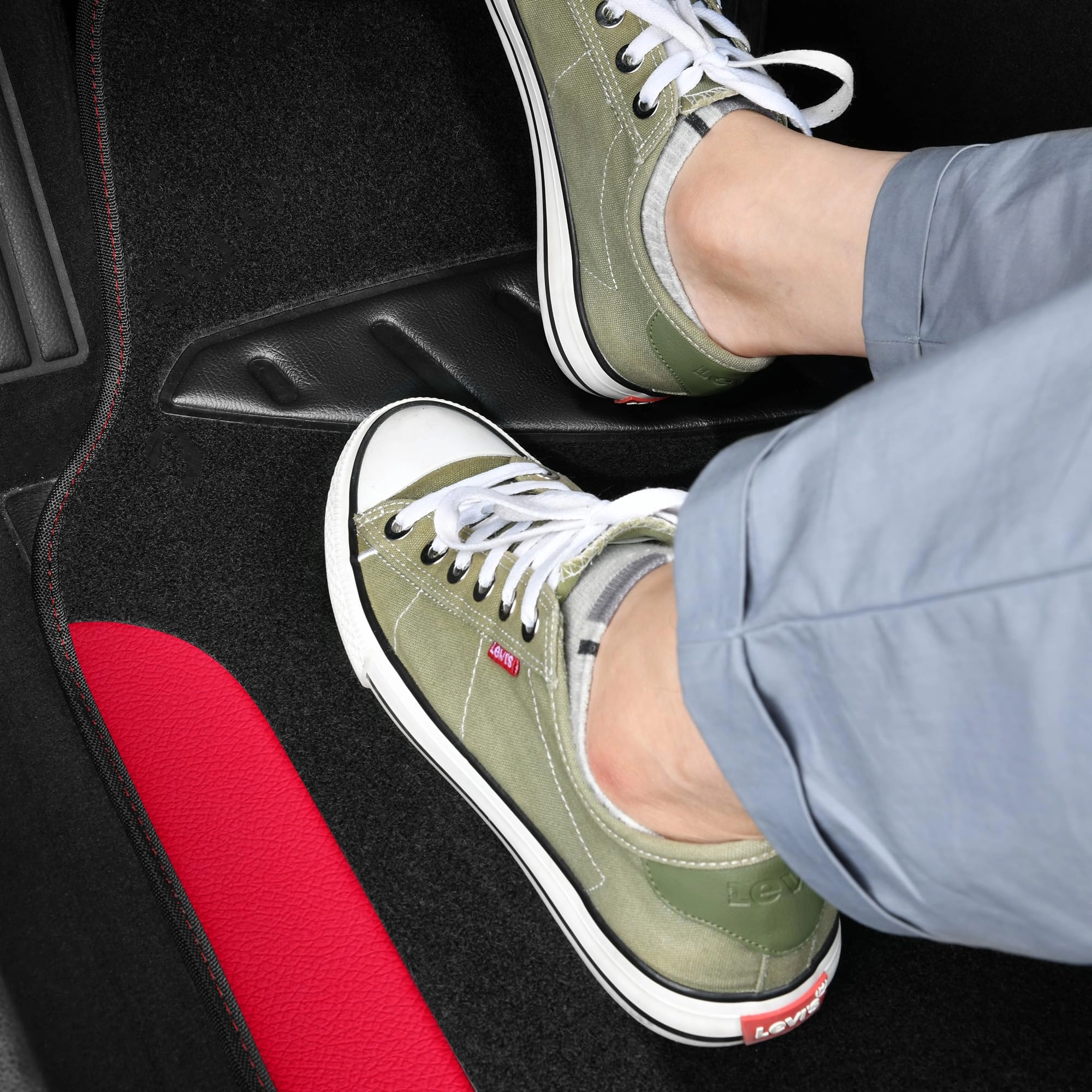 Jelly Waterproof Universal Fit Car Floor Mats - Pink Leather