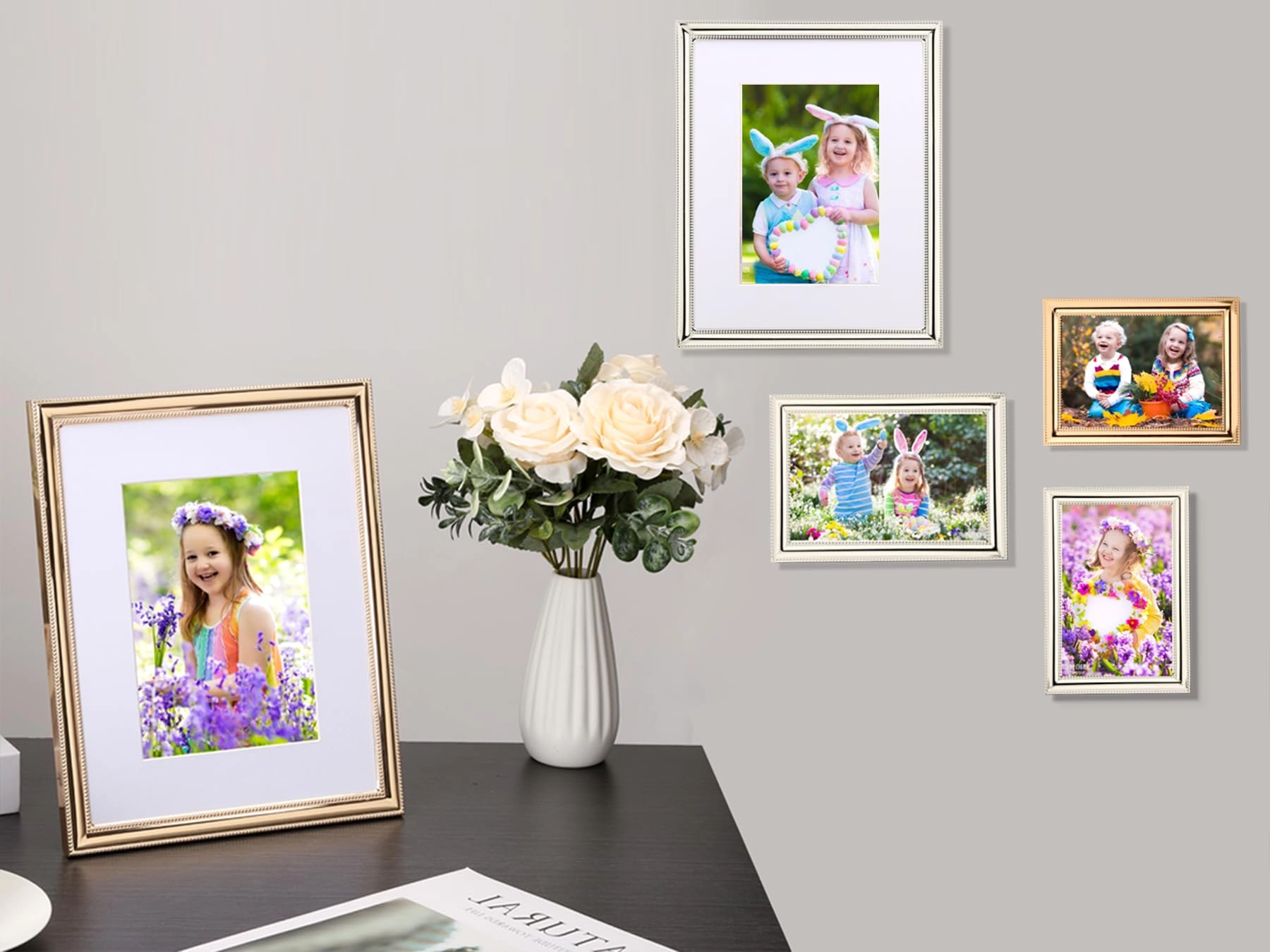 Hinged Double Photo Frame - 4x6'' 2