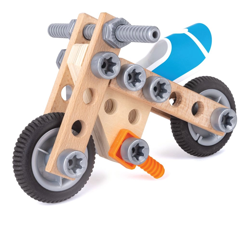 Build 'n' Drive Wooden Motorbike Set - AGES 3+ YEARS 34pcs