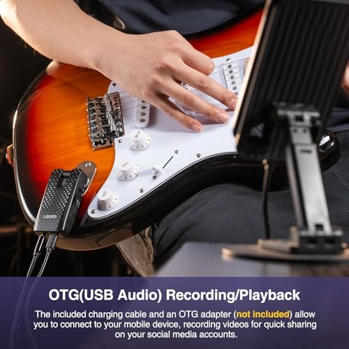 Guitar Headphone Amp - 10 Watts Bluetooth OTG Recording