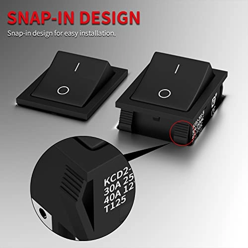 KCD2-201-B - DPST 40A 12V 4 Pin 2 Position