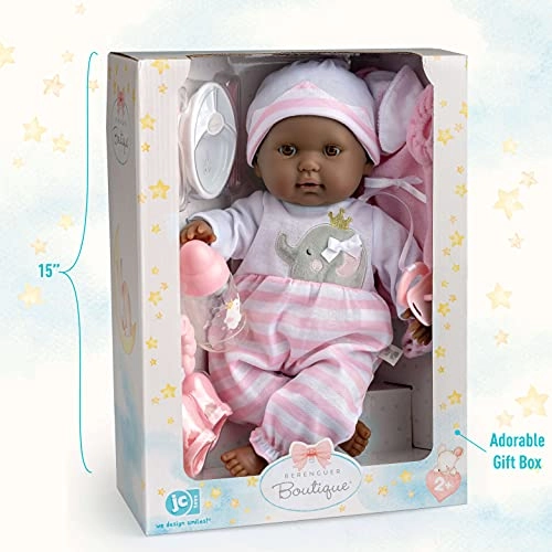 Berenguer Boutique Baby Doll - 15" Soft Body Open/Close Eyes Gift Set Ages 2+