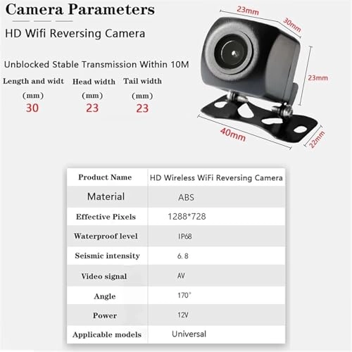 Rear View Camera - Night Vision Wireless 720P