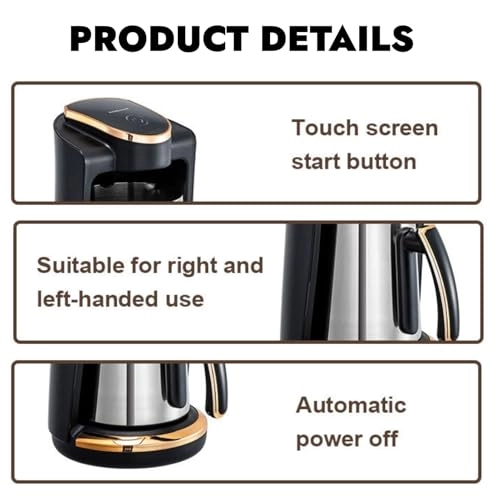 Turkish Coffee Maker - 4 Cups Auto Shut-Off