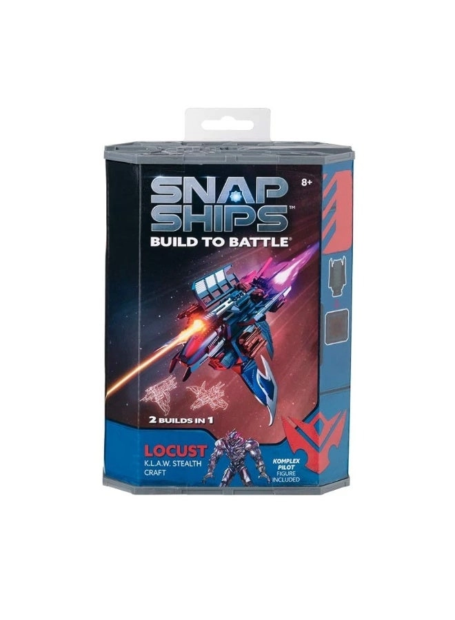 SNAP SHIPS Locust K.L.A.W. Stealth Craft - Construction Toy Ages 8+