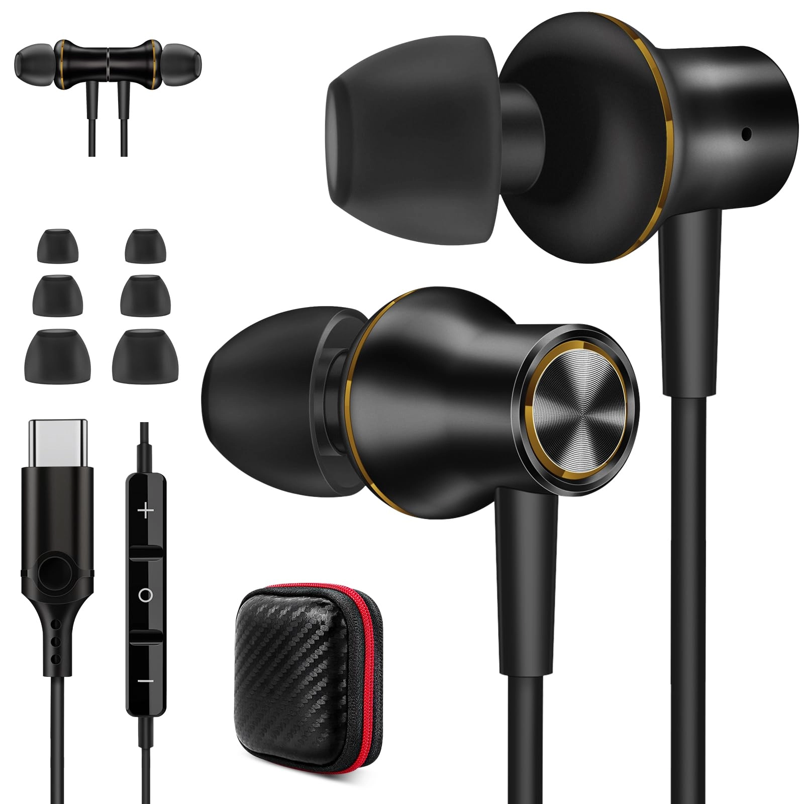 USB C Earbuds Wired Earbud