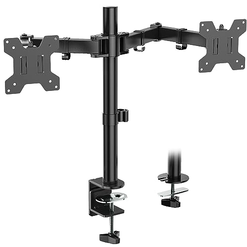 WALI Dual LCD Monitor Desk Mount Stand - Two 27"