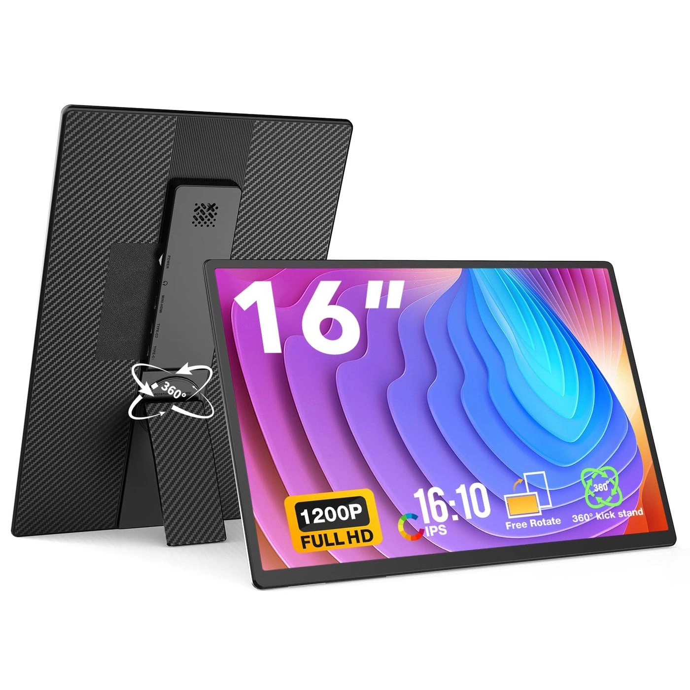 Portable Monitor - FHD 1200P 16 Inch