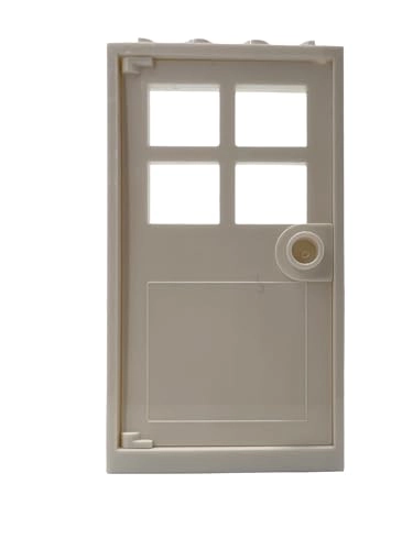 Door Frame - Beige 5 pcs + Door Leaf - Green