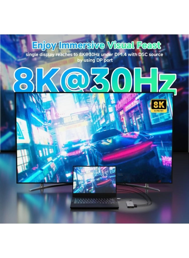 DisplayLink USB-C Triple Display Docking Station - USB-C Windows & More