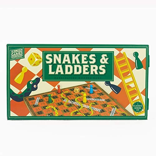 Snakes & Ladders - Wooden Multicoloured