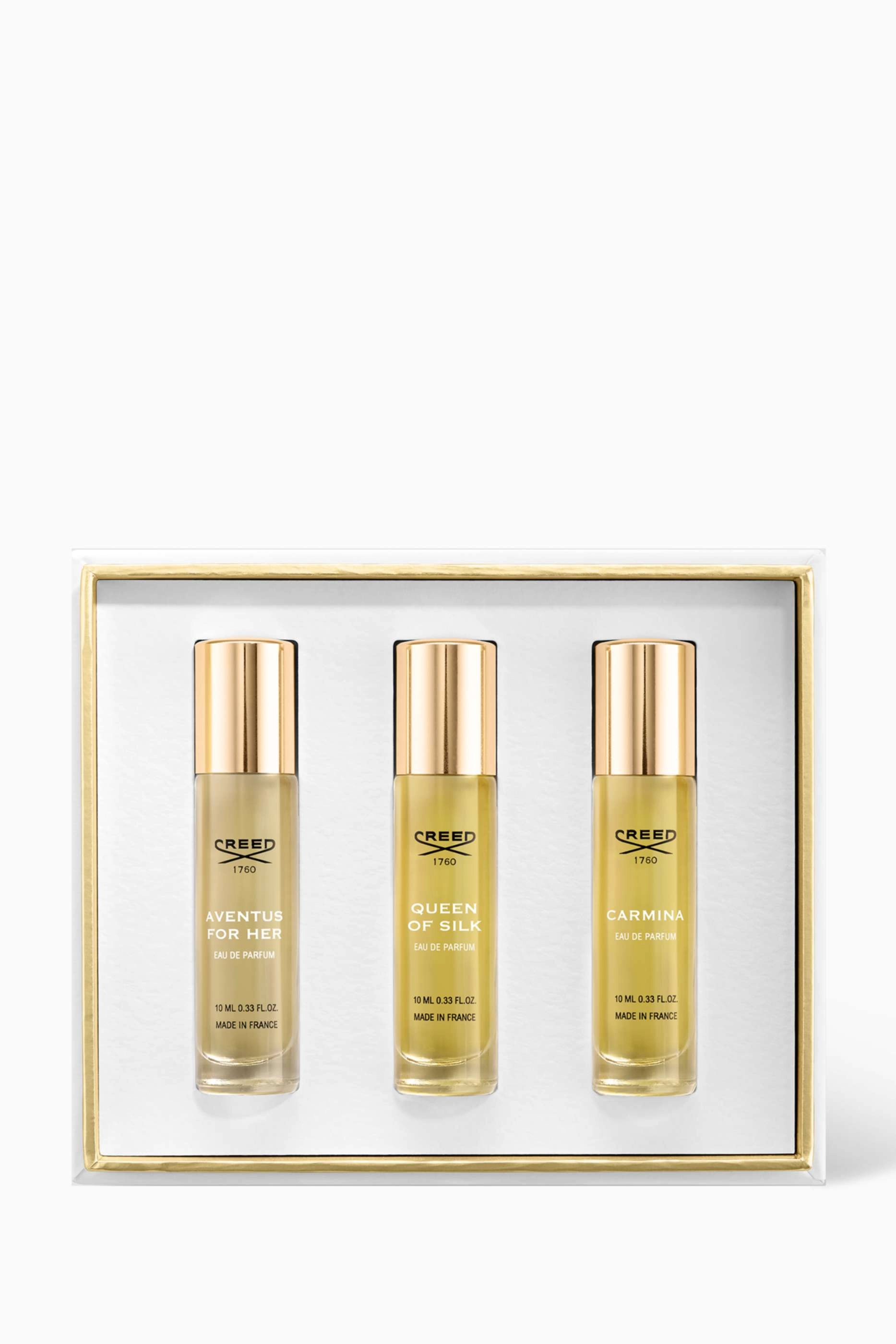 Aventus - Eau de Parfum 10ml + Green Irish Tweed - 10ml + Silver Mountain Water - 10ml