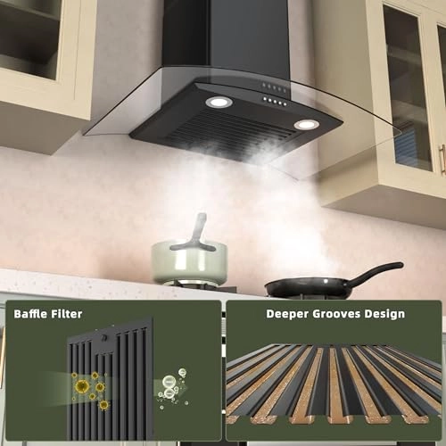 Wall Mount Range Hood - 400 CFM 30 inch