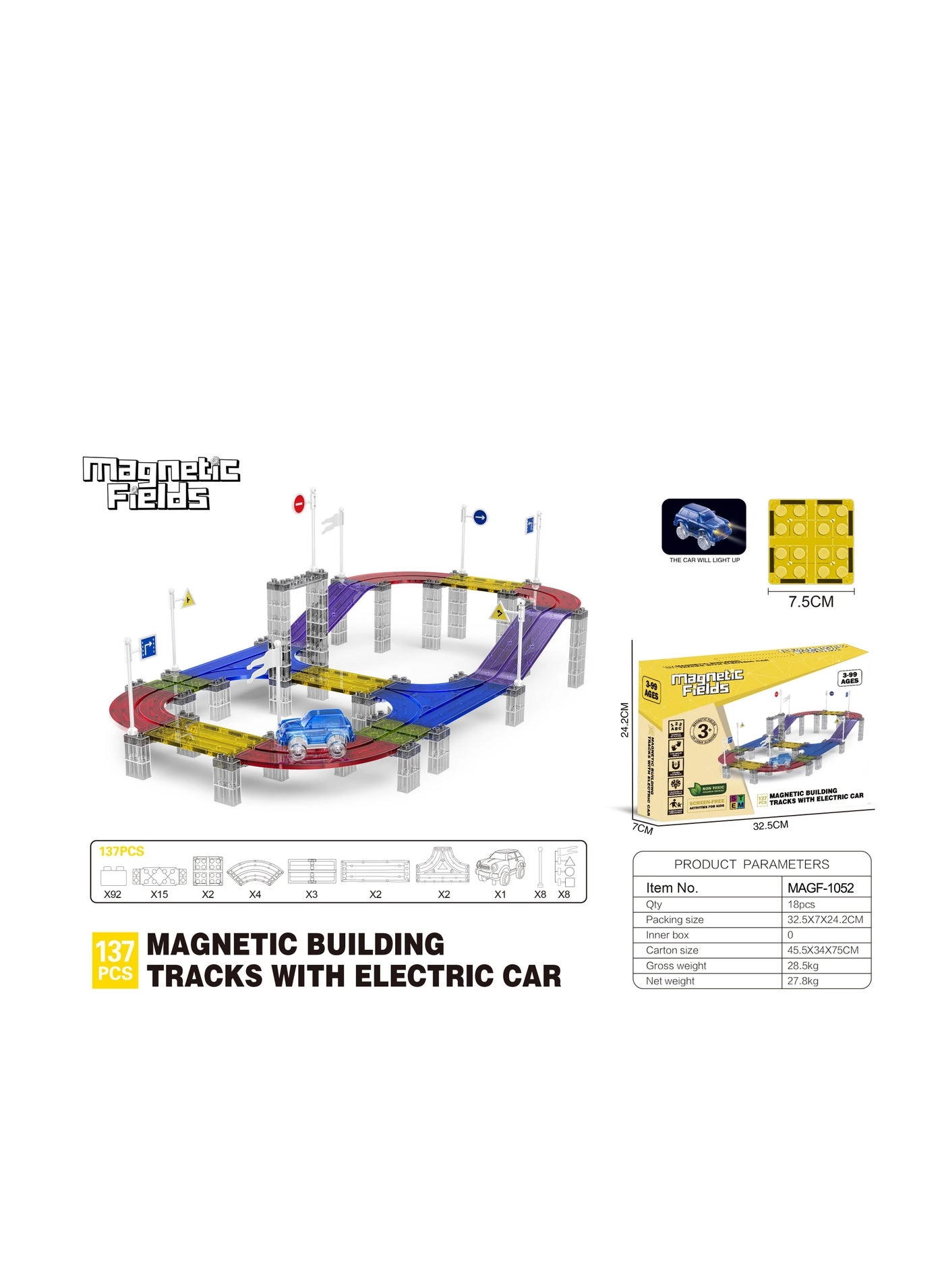 Magnetic Building Tracks (MAGF-1052) - Architecture