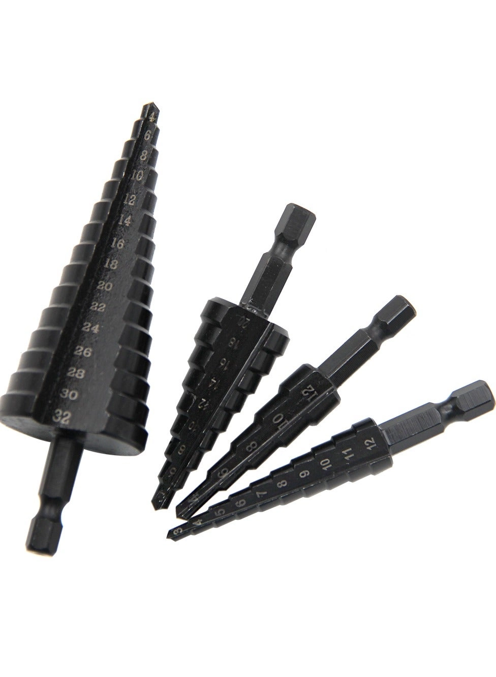 Step Drill Bit Set - 3 Pieces 3-12/4-12/4-20/4-32mm