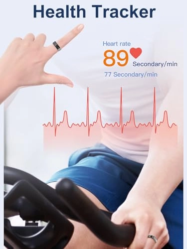 Smart Ring - Touch Screen Heart Rate Monitor Sleep Tracker