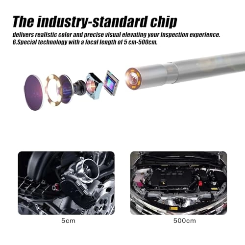 Borescope Inspection Camera - 2.4" IPS 1080p IP68 Waterproof