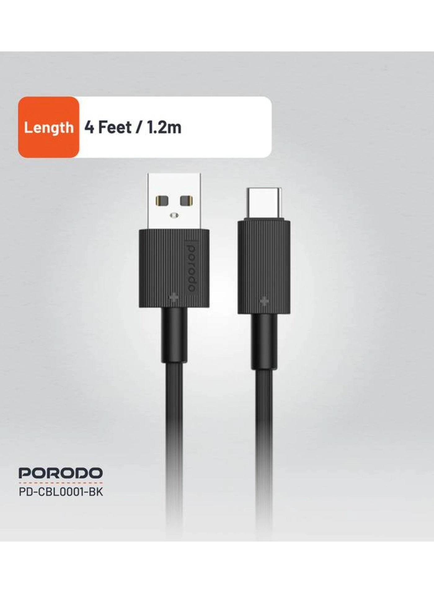 Charge Cable 480Mbps USB-A to USB-C 1.2m PVC