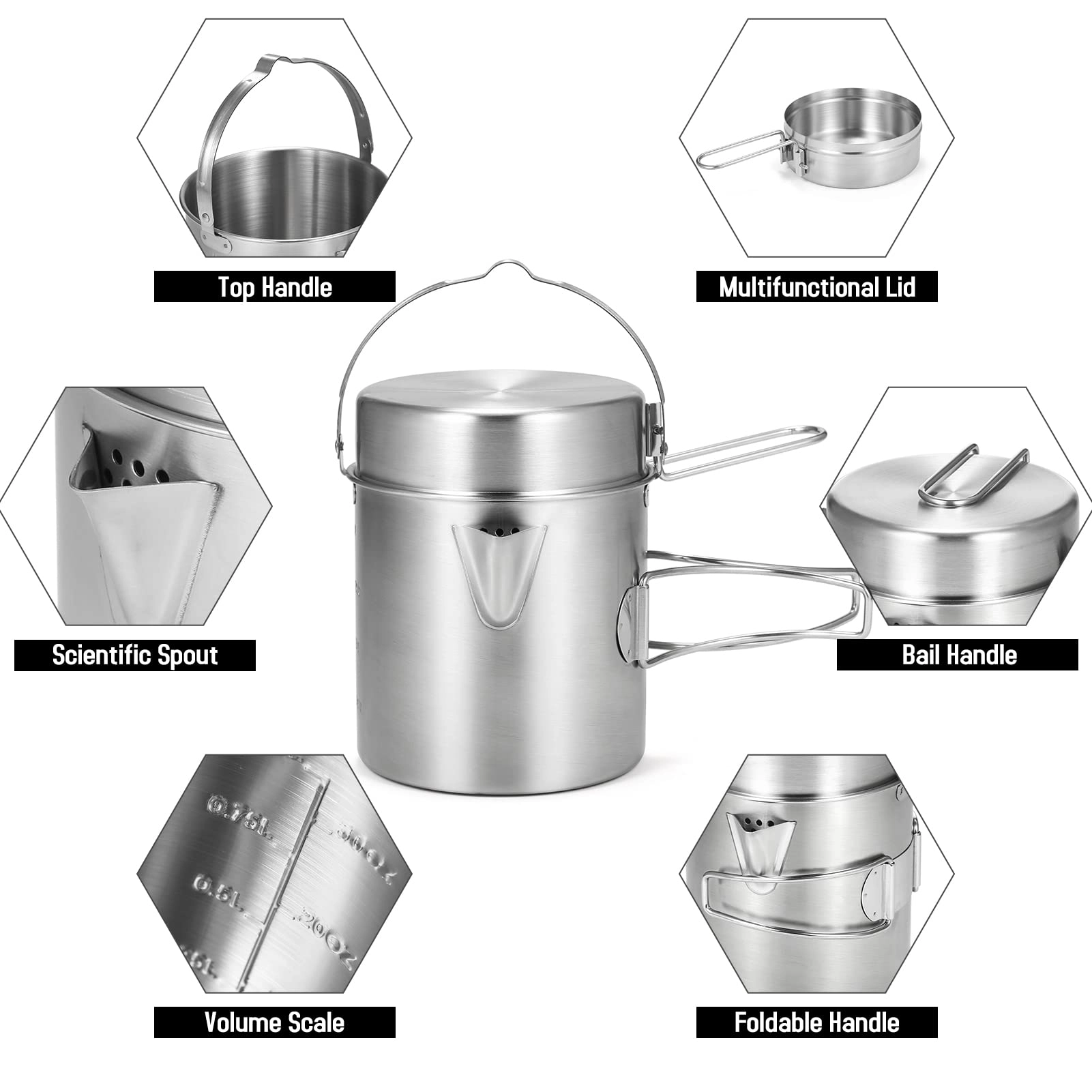 Camping Pot - 1.0 Count 1 Liters