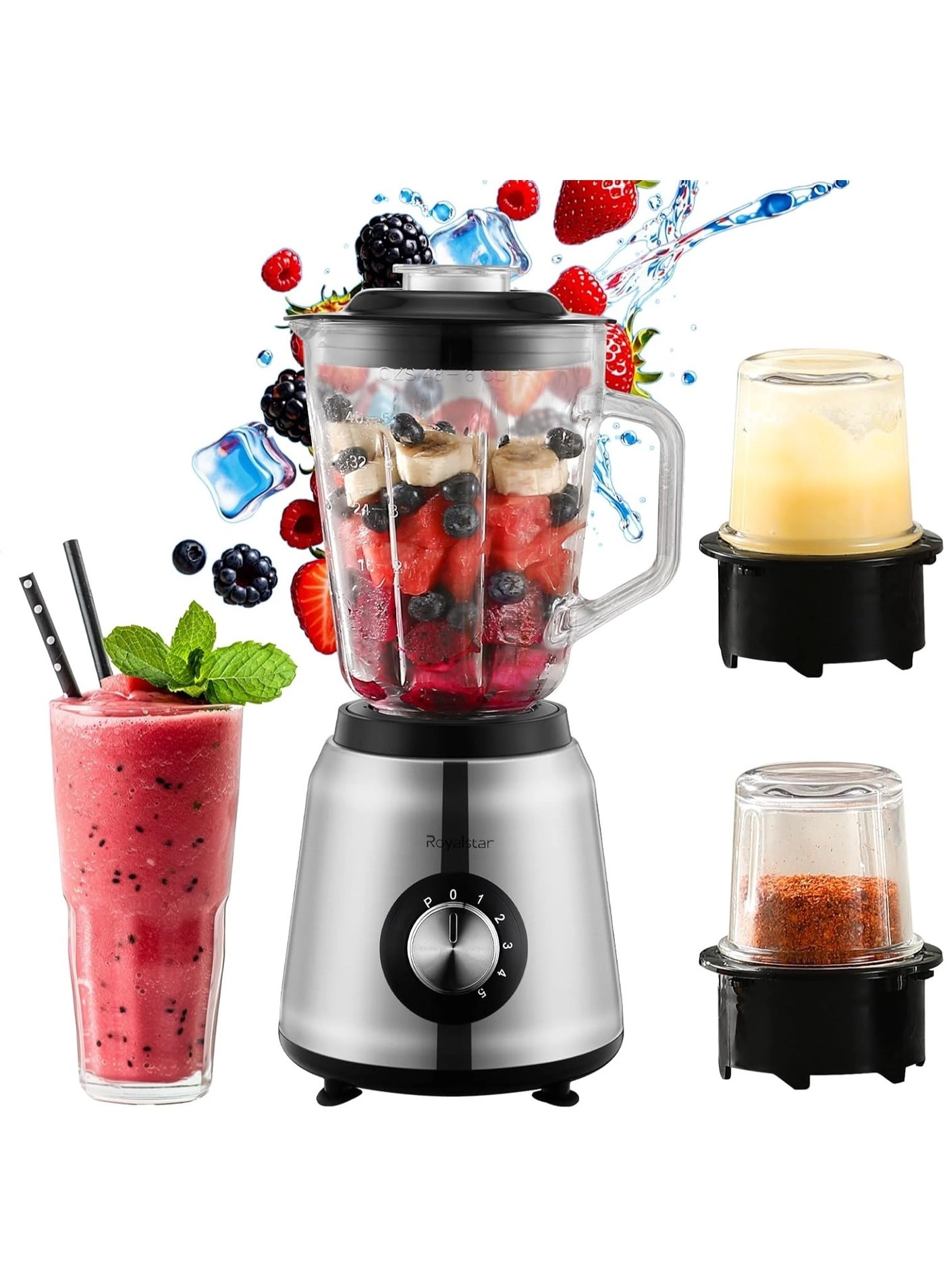 Royalstar BL-101 - Multi-Function Blender Double Grinders Stainless Steel Blades