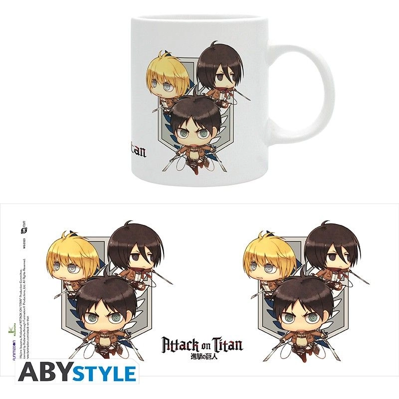 Attack On Titan Chibi Trio Mug - 320 ml