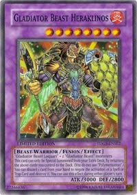 Konami Gladiator Beast Heraklinos - The Duelist Genesis 1st Edition Super Rare