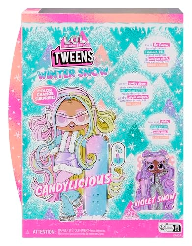 Candilicious Tweens Winter Snow Fashion Doll - Colour-Changing Snowboard 10+ Frosty Accessories Ages 4+