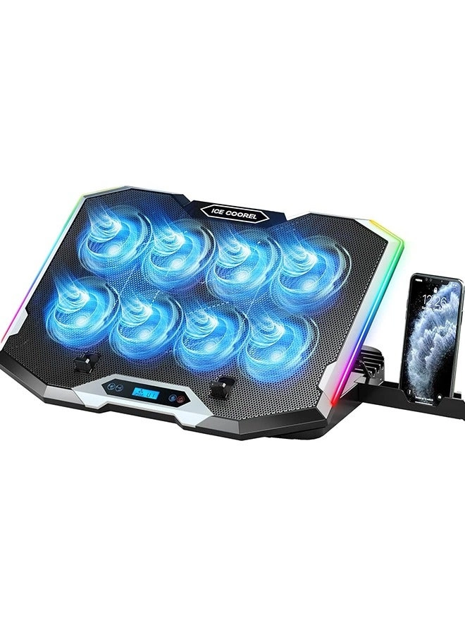 ICE COOREL Gaming Laptop Cooling Pad - 8 Fans 15-17.3 Inch