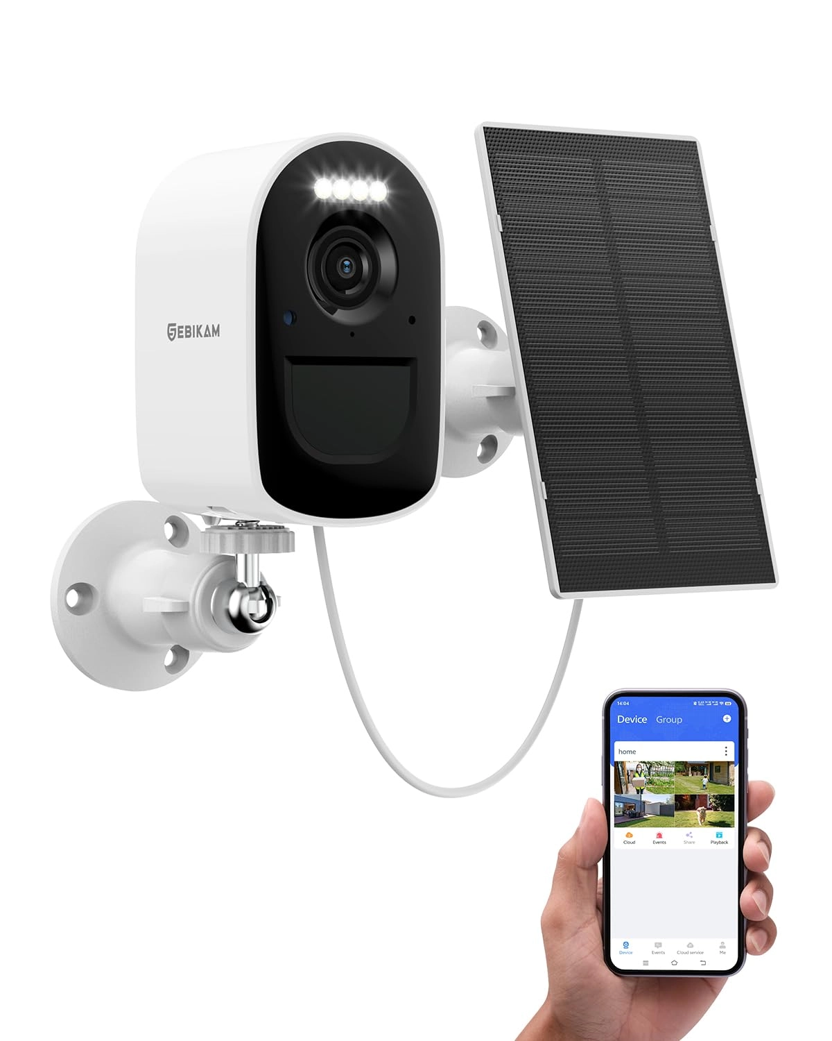 Sebikam Wireless Solar Security Camera 2K/4MP
