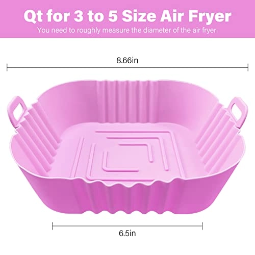 Square Air Fryer Silicone Liners - Food grade silicone 2 piece(s)