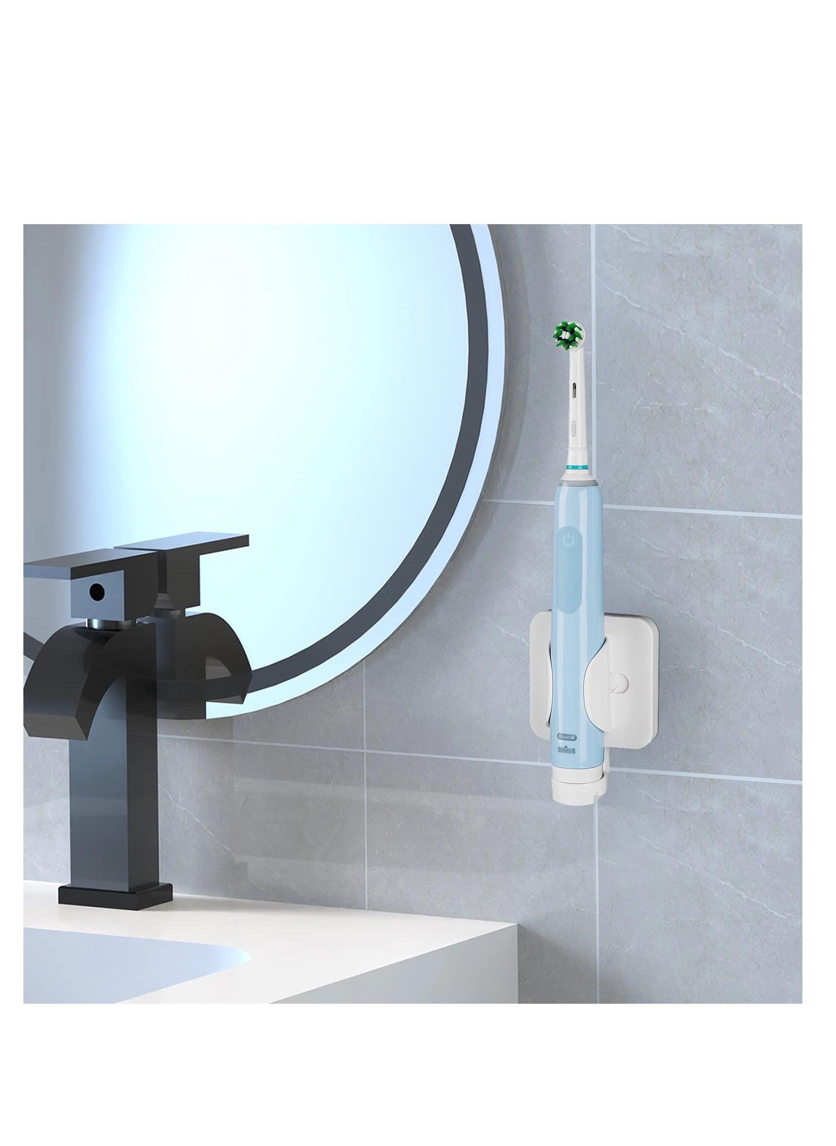 Electric Toothbrush Holder - Any toothbrush and electric toothbrush heads Wall-Mounted