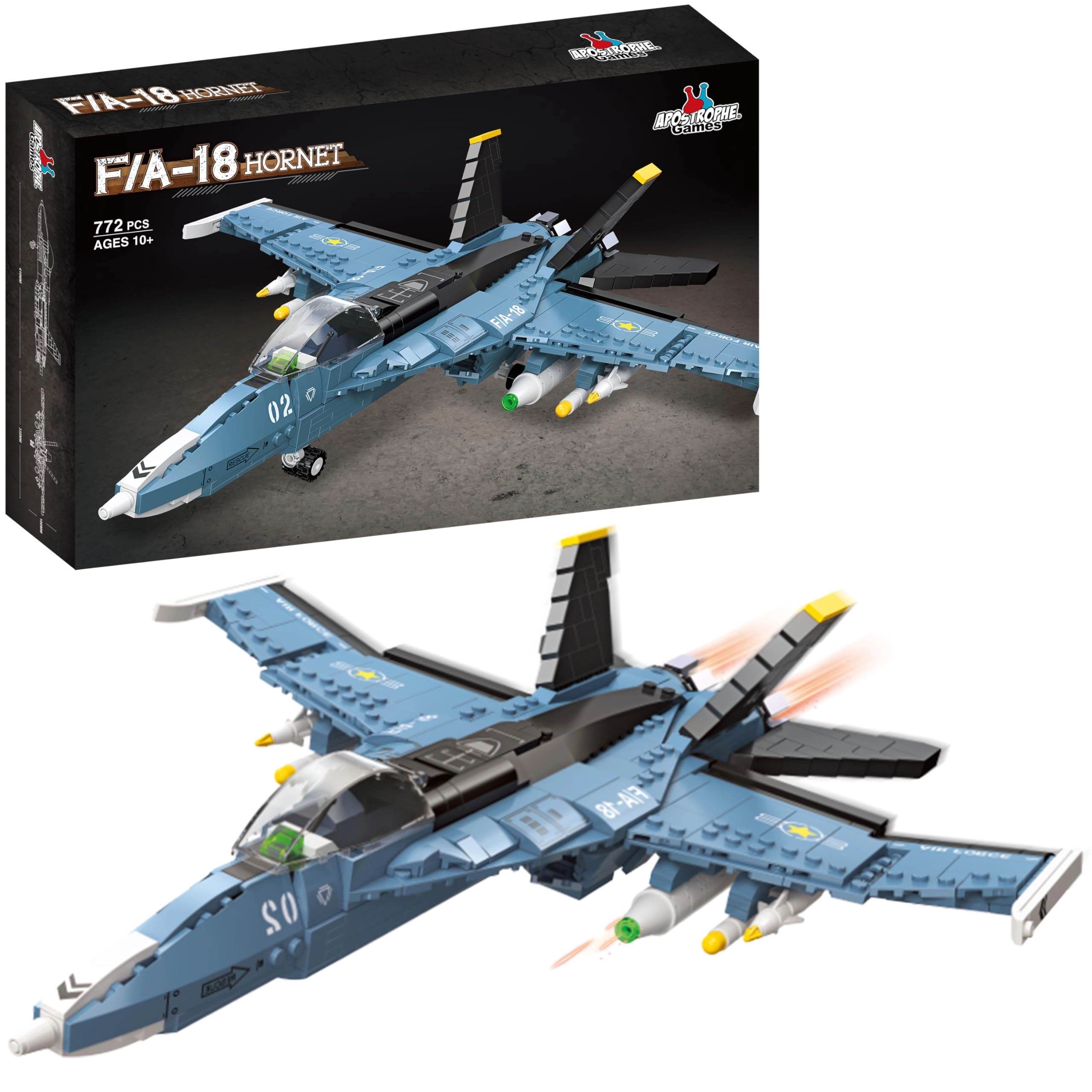 Apostrophe Games F-18 Falcon - Fighter Plane 772 pcs