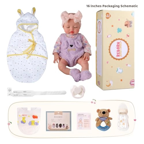 Reborn Baby Doll - 16 Inch Full Platinum Silicone Ages 3+