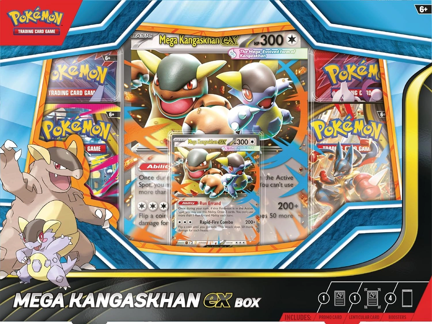 Mega Kangaskhan ex - Box 1 foil promo 1 oversize lenticular 4 booster packs