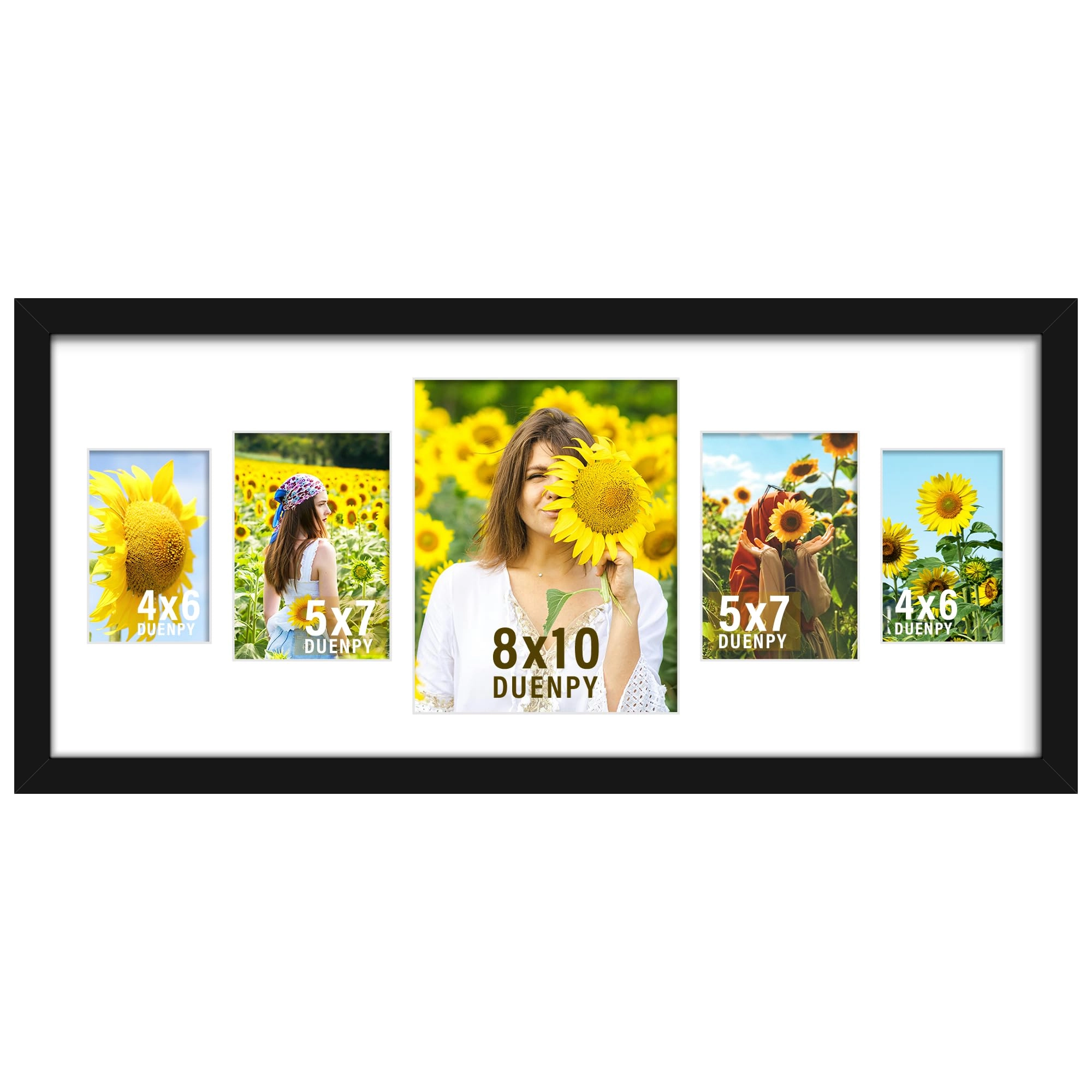 duenpy 12x28 Collage Picture Frame - 8x10 5x7 4x6
