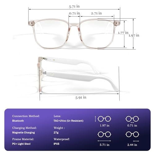 AI Smart Translation Bluetooth Glasses - 140+ languages Bluetooth 5.4