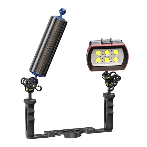Carbon Fiber Underwater Float Arm - Dual Ball Mounts Compatible with Diving Trays