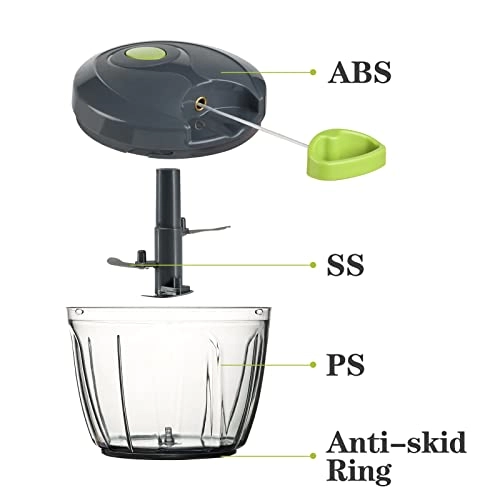 Manual Food Chopper - 650ML 3 blades
