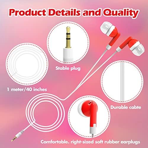 School Headphones Wired Headphone 100 Pack