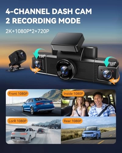 360° Dash Cam - 1440p