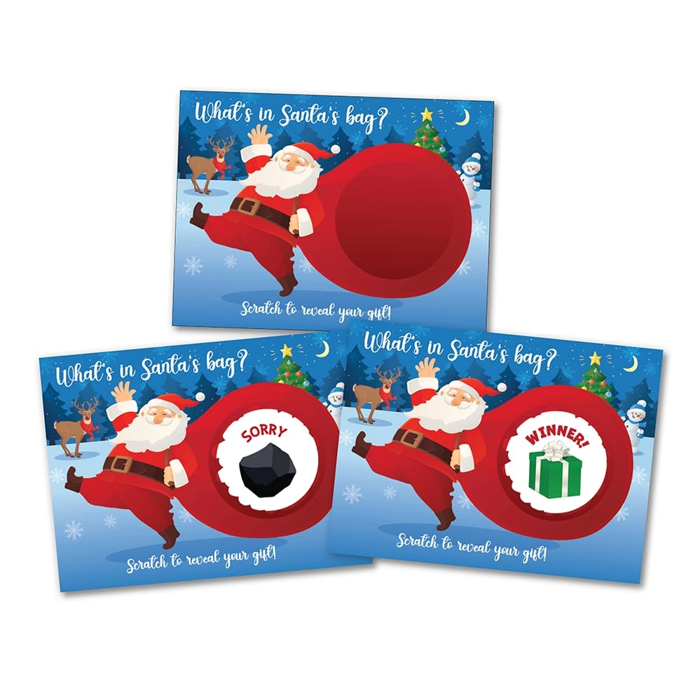 Santa's Bag Holiday Scratch Off Game Cards - English 26 Adult