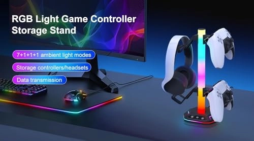 Gaming Headset and Controller Stand