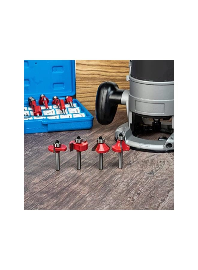 10108 Tungsten Carbide Router Bits - 1/4-Inch 24-Piece