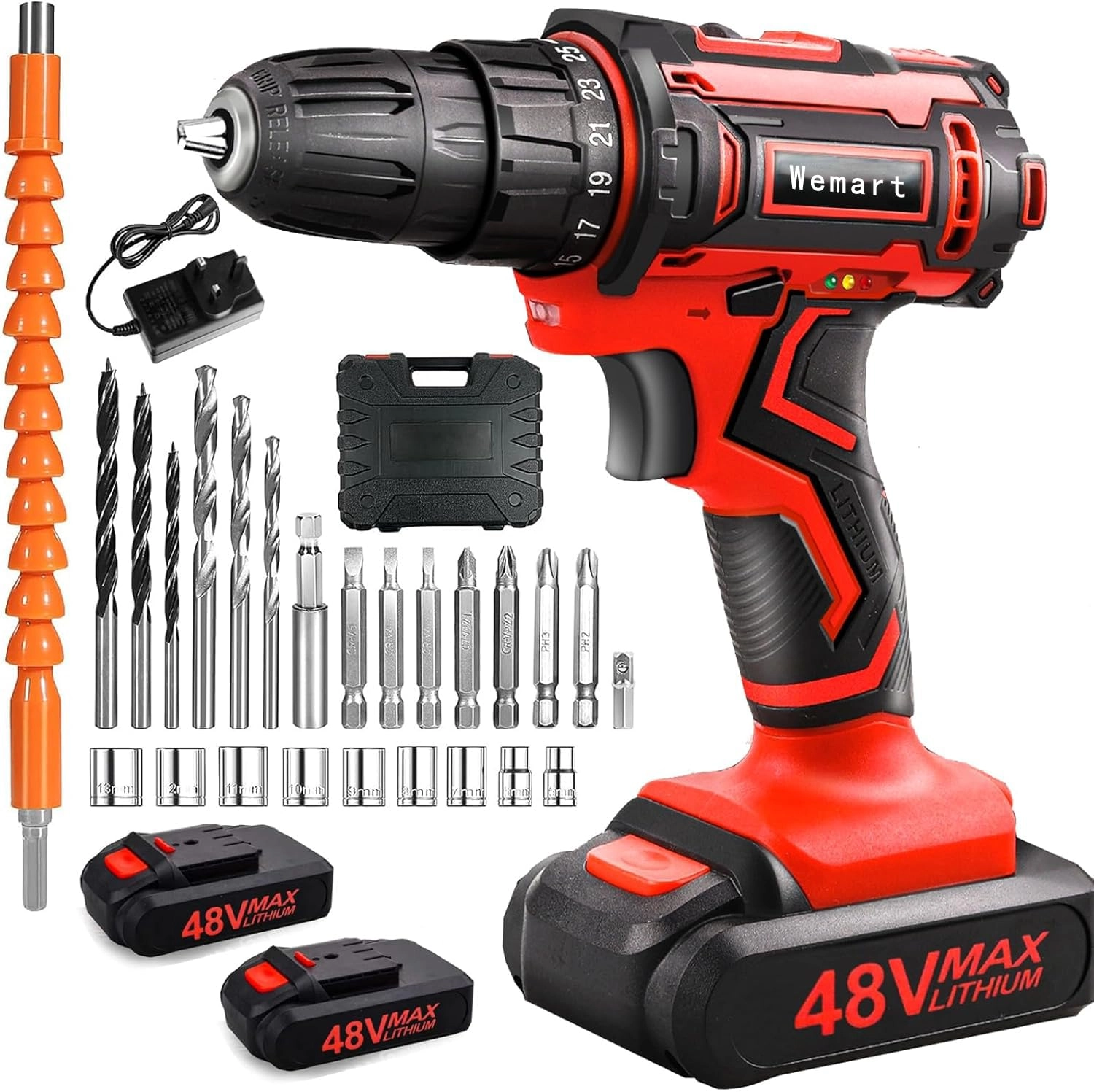 Cordless Drill Set - 1.5 Amp Hours