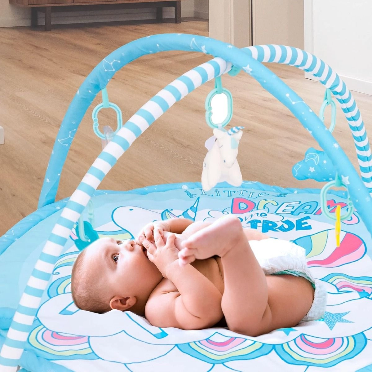 Perky Baby Playmat & Activity Gym - Unicorn 0 month