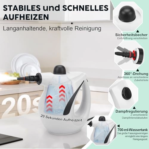 Handheld Steam Cleaner - 3.2 bar 700 Liters