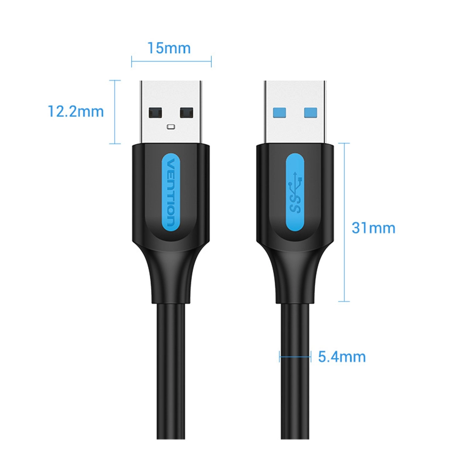 USB 3.0 A Male to A Male Cable USB-A to USB-A 1m