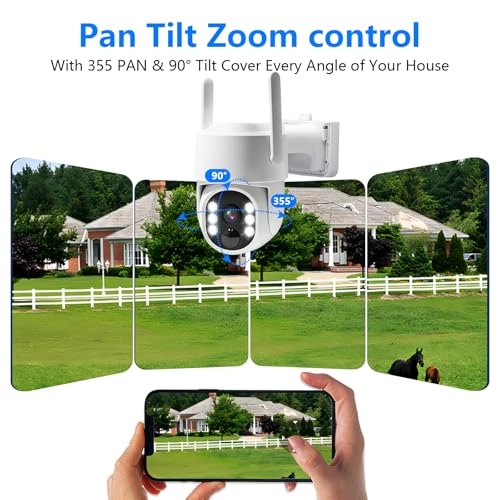 Solar-Powered Security Camera Kit - 4pcs 10 channels 4MP