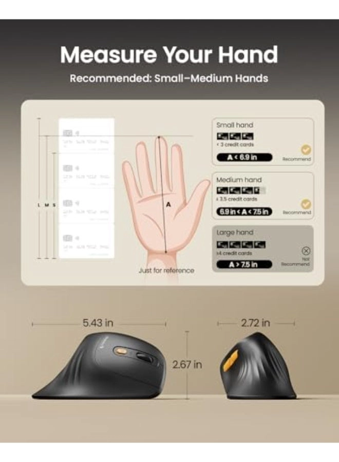 EM11 NL Ergonomic Vertical Mouse - Wireless